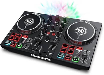 Numark Party Mix II DJ Controller with Lights, 2 Decks, Mixer, Audio