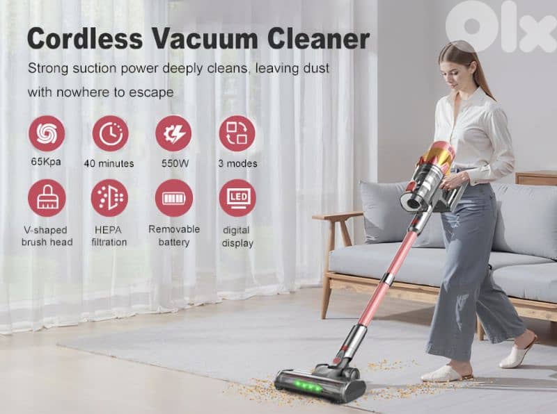 SPZTJK V18 Cordless Vacuum Cleaner, 550W/ 4$ delivery. 4