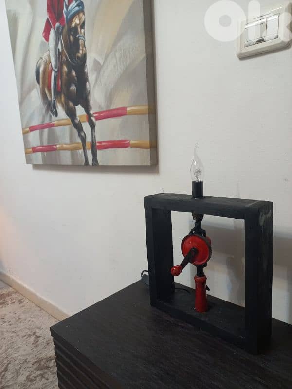 antique lamp with antique drill 1