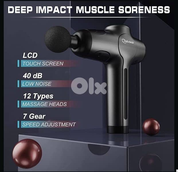 Cotsoco M782 Deep Tissue Massage Gun, 12 Massage Heads /4$ delivery 6