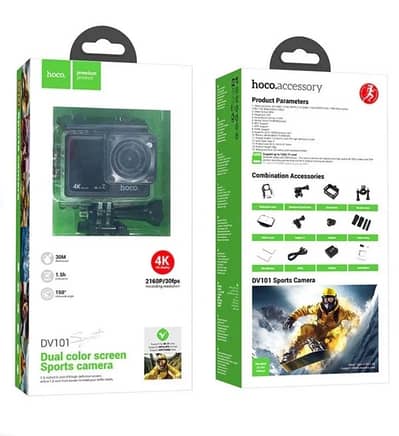 HOCO DV101 Action Sports Camera Screen 2 inch Waterproof Case 4K
