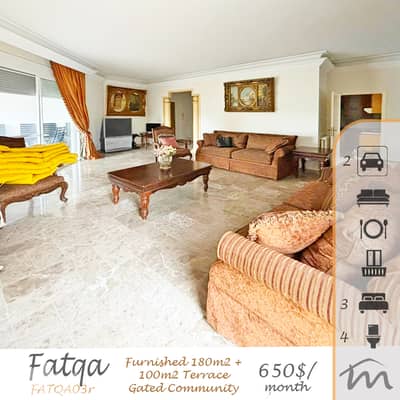 Fatqa | Fully Furnished/Equipped 3 Bedrooms Apartment + 100m² Terrace