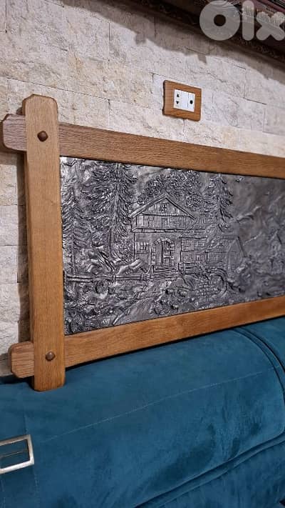 لوحة ايتان ريبوسيه نادرة ، موقعة وبوزن تاريخي