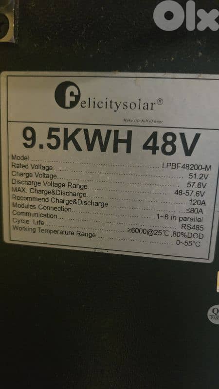 Felicity 9.5KW LITHIUM 1