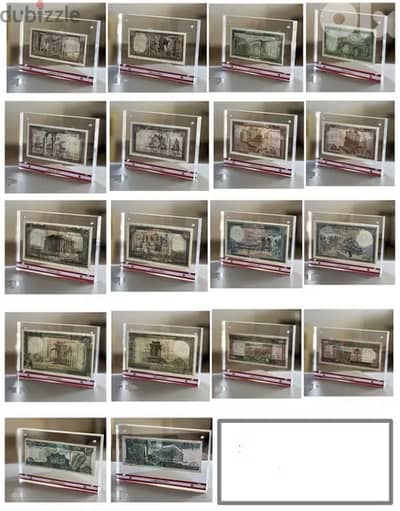 BEST GIFT lebanon, 1 lira to 1000 in Plexi ليرة لبنان عملة