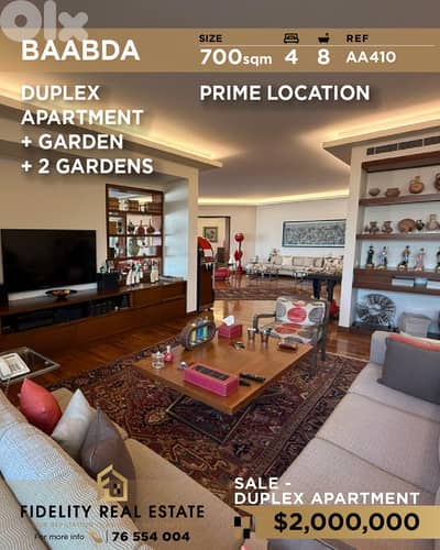 Apartment for sale in Baabda AA410 شقة  للبيع في بعبدا