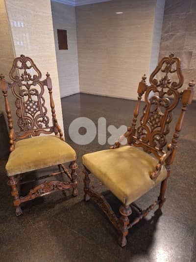 كنب فوتوي عدد٢ حفر انتيك ملوك من الروائع شغل يدوي قديم