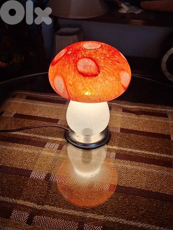 vintage italian mushroom shaped murano lamp 2