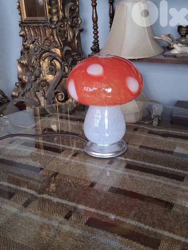vintage italian mushroom shaped murano lamp 4