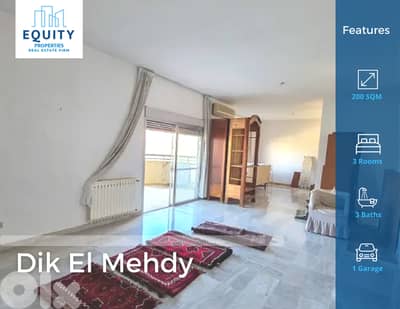 200 SQM Apartment For Sale In Dik El Mehdy شقة للبيع #CK2630