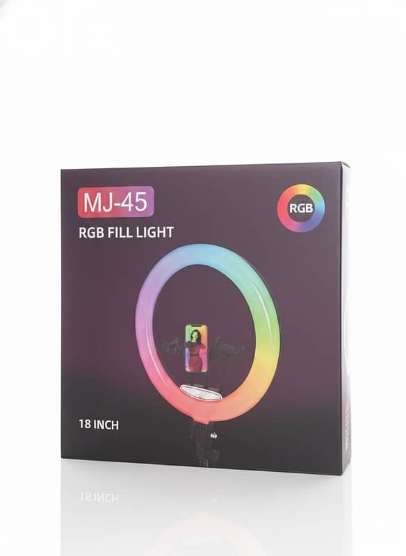 18 INCH RGB Ring Light  Triple Phone Holder 4
