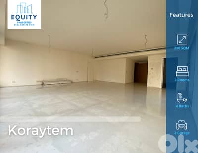 280 SQM Apartment For Sale In Koraytem شقة للبيع #HG27121