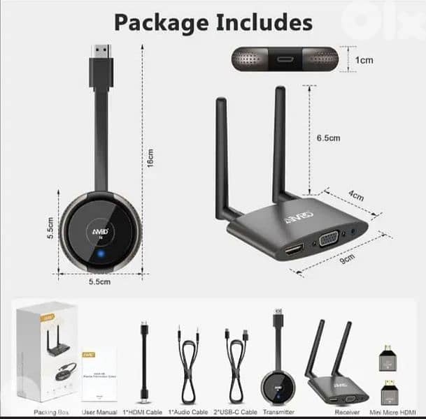 AIMIBO wireless HDMI transmitter and receiver/ 4$ delibery 1