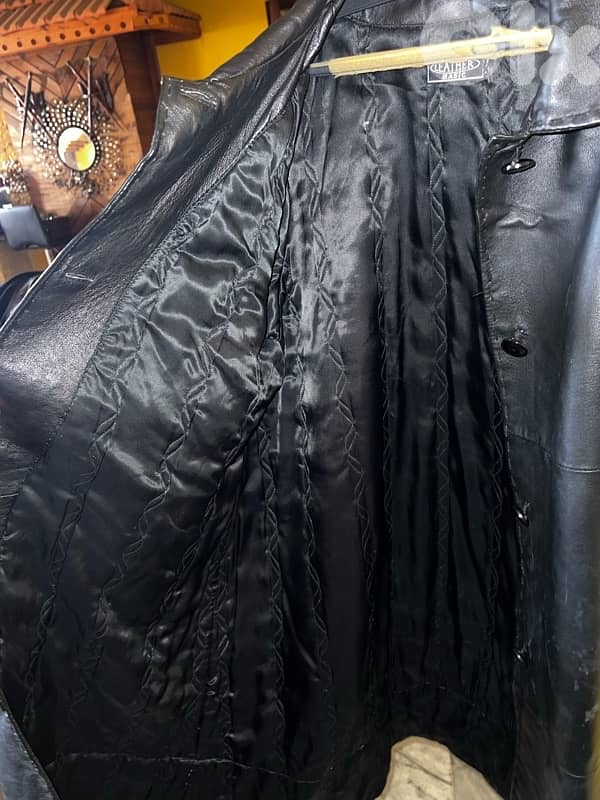 جاكيت جلد اصلي (tranch coat) 2