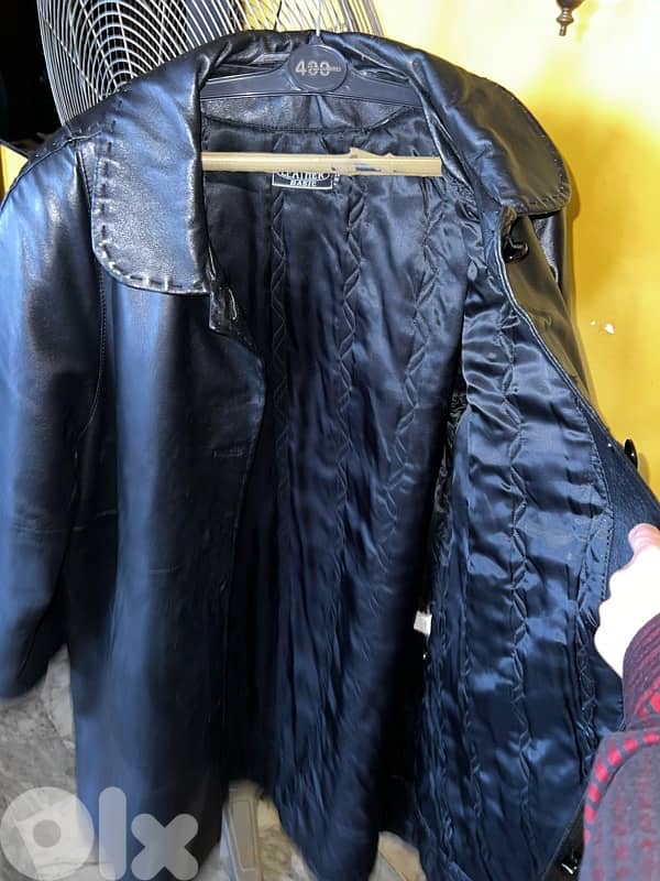 جاكيت جلد اصلي (tranch coat) 3