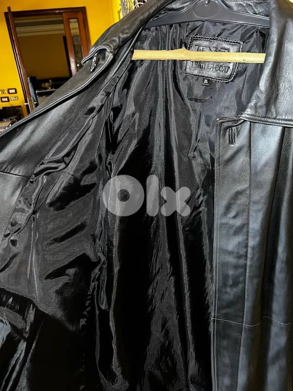 جاكيت جلد اصلي (tranch coat) 7