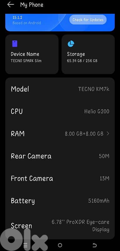 spark slim 8 ram 256gb