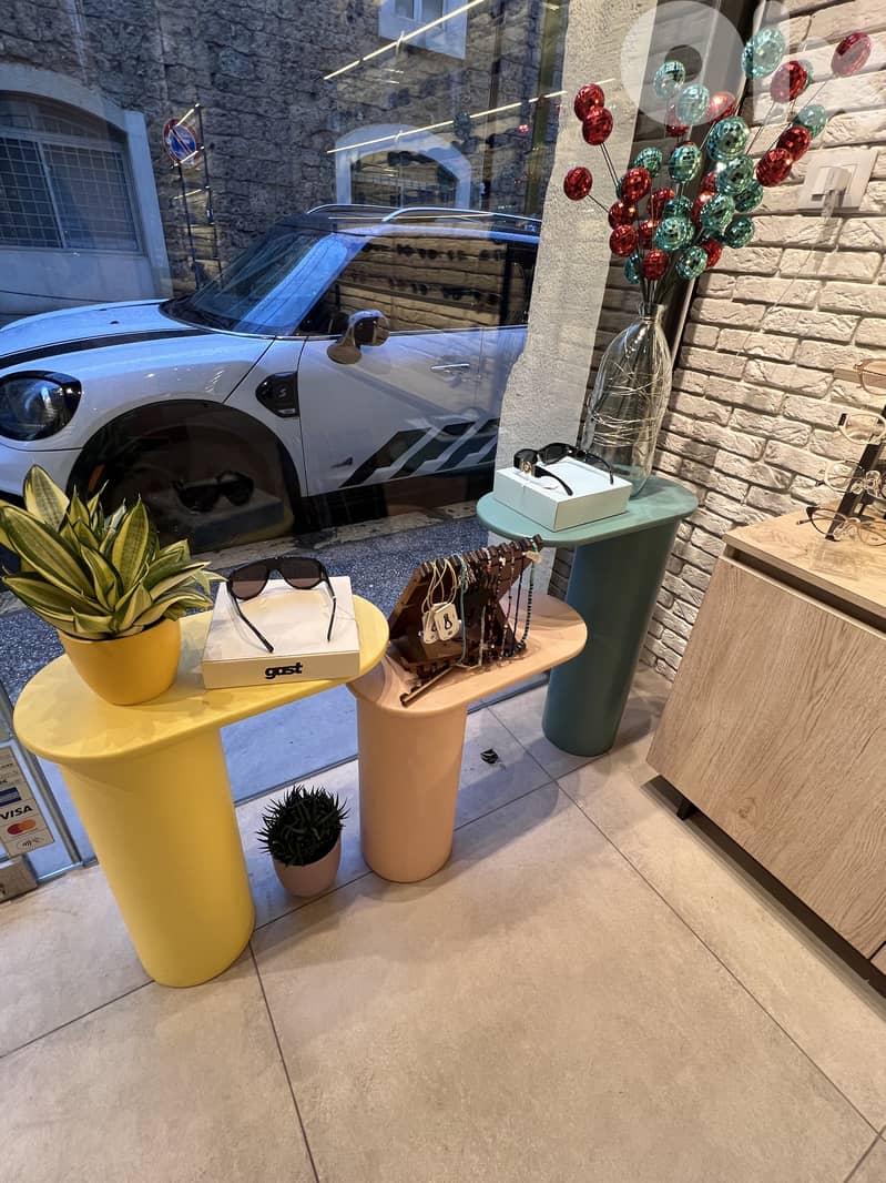 Shop wood dispalys, cabinet , desk, shelves, tables and mirrors 3