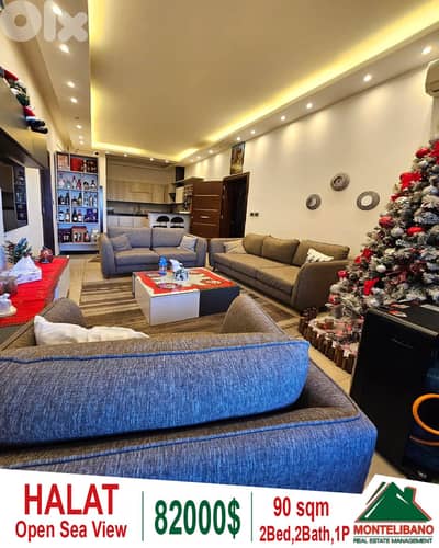 Decorated 90sqm Apartment For Sale in Halat (حالات) with Open Sea View