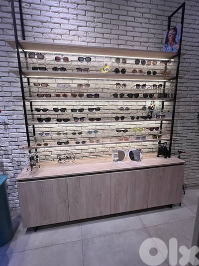 Display cabinet melanine wood with lights