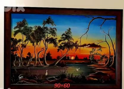 لوحتين زيتية للبيع بداعي السفر