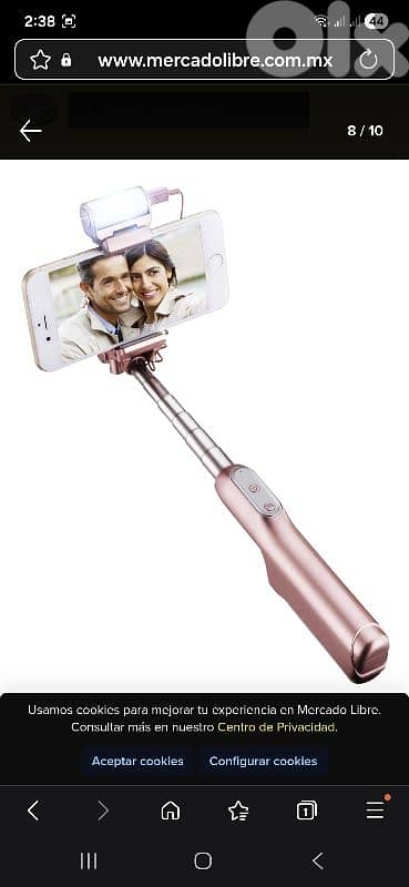 Selfie Stick Luz Led Bluetooth Fotos Nuevo Envio Gratis/4$ delivery 4