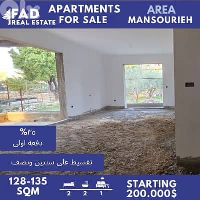 Apartments for Sale in Mansourieh شقق للبيع في المنصورية