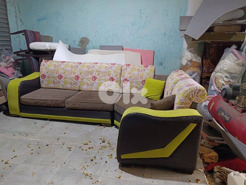 sofa set     -   زاويه) طقم كنبايات) 3