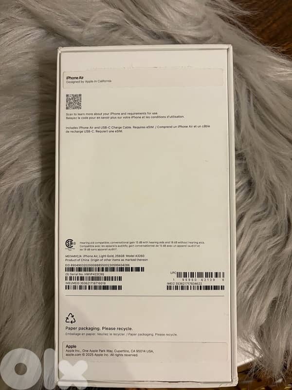 17 Air 256 GB used only 2 months 1