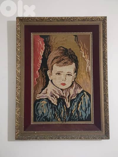 kid knitted painting