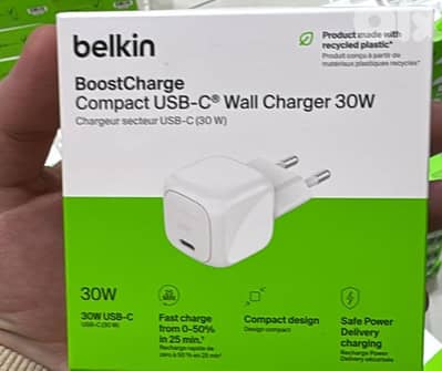 Belkin Boostcharge compact Usb-c wall charger 30w 2pin