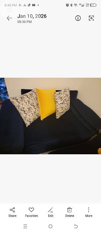 صالون Corner مخملي كحلي – حالة ممتازة وسعر مغري 1