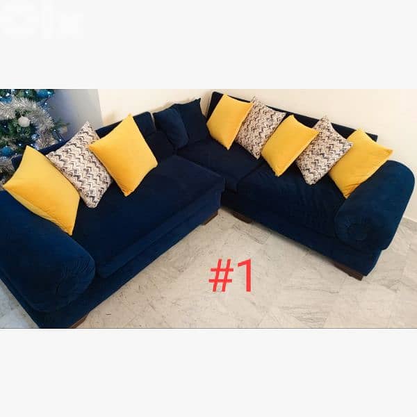 صالون Corner مخملي كحلي – حالة ممتازة وسعر مغري 6