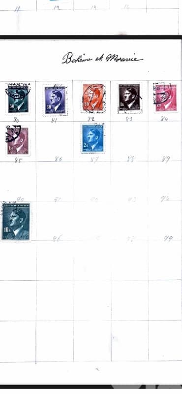 Bohemia and Moravia Stamps 1