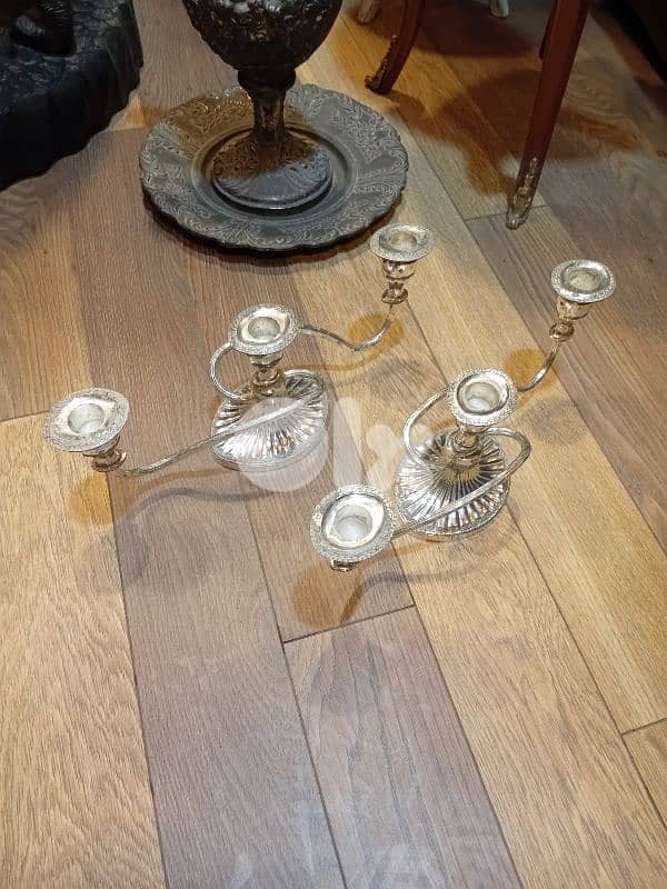 شمعدان جوز قطعتين من الروائع 1