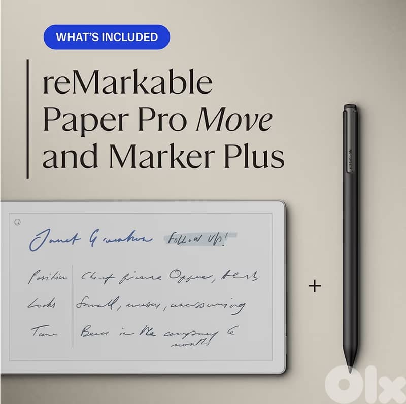 reMarkable Paper Pro Move Essential Pack | Electronic Ink Tablet - 7.3 1