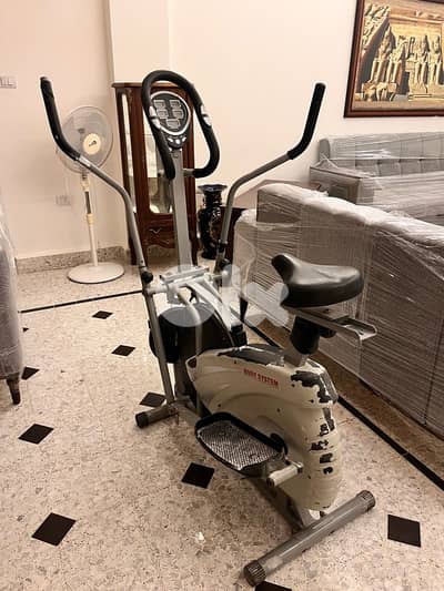 sport bike and elliptical