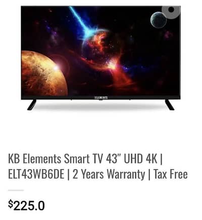 Elements smart tv 43"