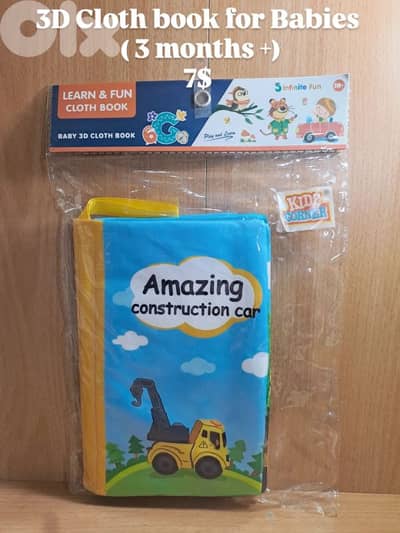 3D cloth book for toddlers new, 7$ each