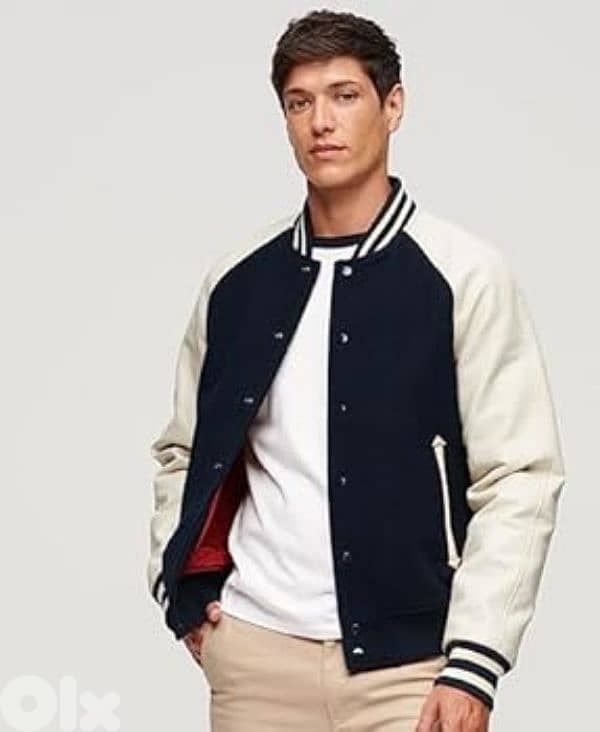 JCP wool and real leather jacket 1