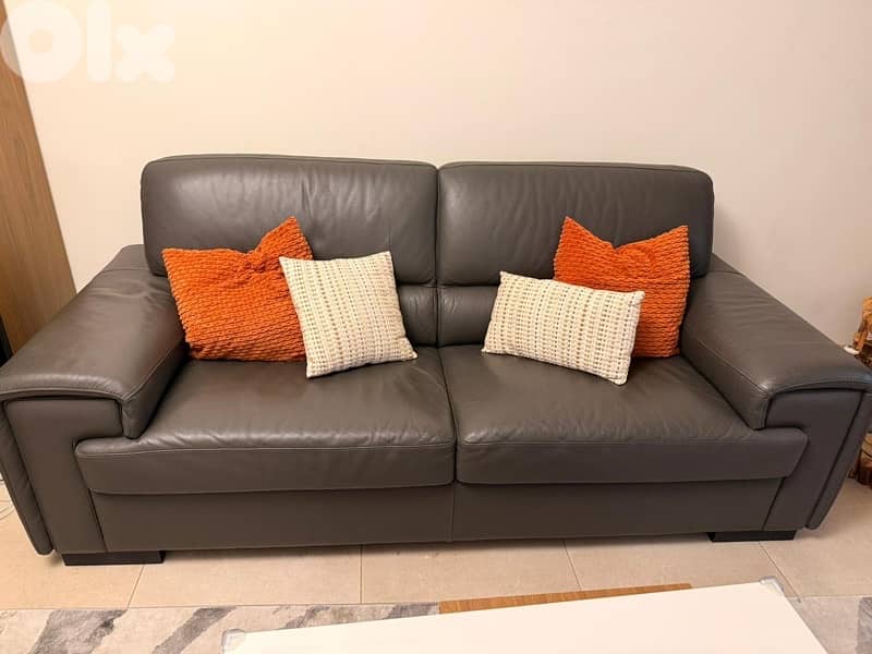 2 italian leather sofas 1