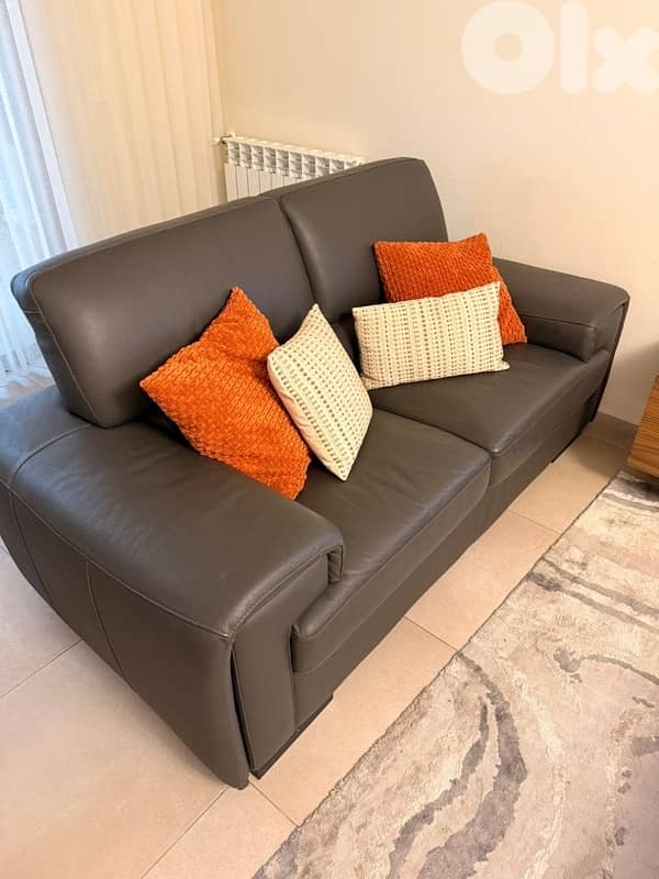 2 italian leather sofas 3