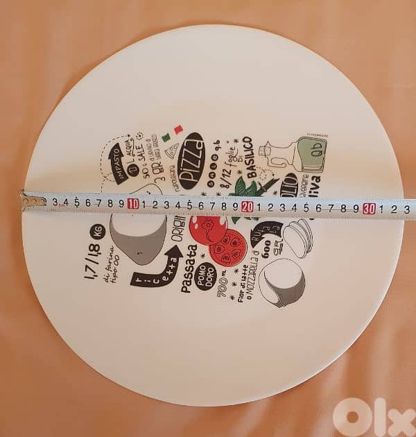 4 pizza plate Bormioli Rocco Ronda  33cm محفور حفر صنع في إسبانيا 3
