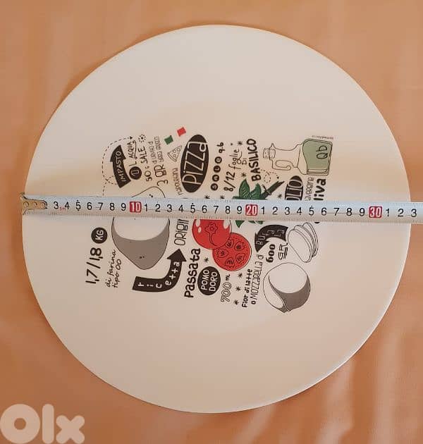 4 pizza plate Bormioli Rocco Ronda  33 CM $ محفور حفر صنع في إسبانيا ٢ 5