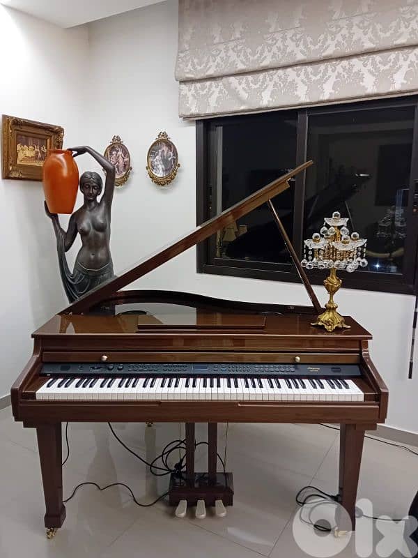Digital Baby Grand Piano Brown colour like new 1