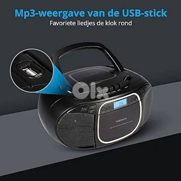 medion cd cassette radio aux usb player 2
