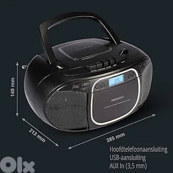 medion cd cassette radio aux usb player 3