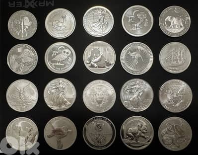 Silver coins 1oz (999)