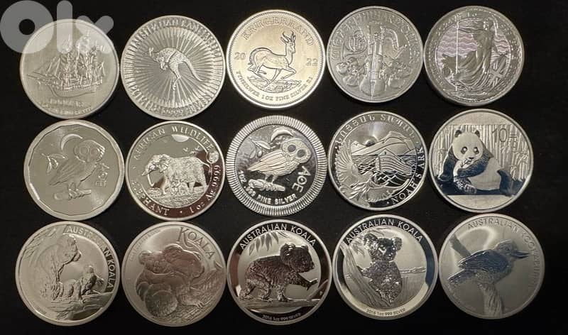 Silver coins 1oz (999) 1