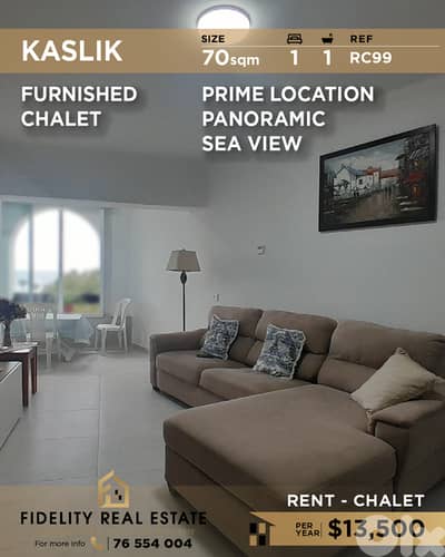 Chalet for rent in Kaslik RC99  شاليه  للإيجار في كسليك